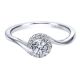 Gabriel 14 Karat Contemporary Engagement Ring ER97715W44JJ
