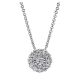 Gabriel Fashion 14 Karat Clustered Diamonds Necklace NK3835W44JJ