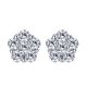 Gabriel Fashion 14 Karat Clustered Diamonds Stud Earrings EG12350W44JJ