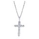 Gabriel Fashion Silver Faith Cross Necklace NK3556SV5JJ