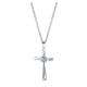 Gabriel Fashion Silver Faith Cross Necklace NK3272SV5JJ