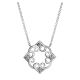 Gabriel Fashion Silver Blossoming Heart Necklace NK4006SV5JJ