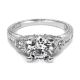 Tacori Hand Engraved Platinum Engagement Ring HT2330
