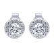 Gabriel Fashion 14 Karat Lusso Diamond Stud Earrings EG10417W44JJ