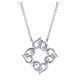 Gabriel Fashion Silver Blossoming Heart Necklace NK3936SVJWS
