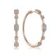 Gabriel Fashion 14K Rose Gold Diamond Baguette Classic Hoop Earrings EG14276K44JJ