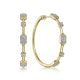 Gabriel Fashion 14K Yellow Gold Diamond Baguette Classic Hoop Earrings EG14276Y44JJ