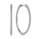 Gabriel Fashion Silver Bujukan Oval Classic 50mm Hoop Earrings EG14441SVJJJ