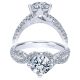 Taryn 14k White Gold Round Twisted Engagement Ring TE10197W44JJ 