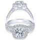 Taryn 14k White Gold Round Halo Engagement Ring TE10252W44JJ 