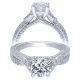 Taryn 14k White Gold Round Twisted Engagement Ring TE10282W44JJ 