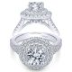 Taryn 14k White Gold Round Double Halo Engagement Ring TE10491W44JJ 