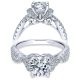 Taryn 14k White Gold Round Twisted Engagement Ring TE10753W44JJ