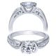 Taryn 14k White Gold Round Straight Engagement Ring TE10756W44JJ 