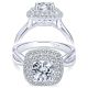 Taryn 14k White Gold Round Double Halo Engagement Ring TE10798W44JJ 