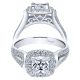 Taryn 14k White Gold Princess Cut Halo Engagement Ring TE10908W44JJ 