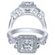 Taryn 14k White Gold Princess Cut Halo Engagement Ring TE10928W44JJ 