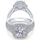 Taryn 14k White Gold Round Double Halo Engagement Ring TE11760R4W44JJ 