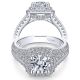 Taryn 14k White Gold Round Double Halo Engagement Ring TE11760R4W44JJ