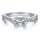 Gabriel 14K White Gold Diamond Engagement Ring ER11794S3W44JJ
