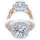 Taryn 18k White/Rose Round Halo Engagement Ring TE11972R6T83JJ 
