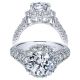 Taryn 18K White Gold Round Halo Engagement Ring TE11989R6W83JJ