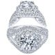Taryn 18K White Gold Round Double Halo Engagement Ring TE11996R6W83JJ 