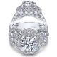 Taryn 18K White Gold Round Double Halo Engagement Ring TE11998R6W83JJ