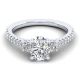 Gabriel 14 Karat Oval 3 Stone Engagement Ring ER12246W44JJ