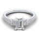 Gabriel 14 Karat Emerald Cut 3 Stone Engagement Ring ER12247W44JJ