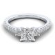 Gabriel 14 Karat Princess Cut 3 Stone Engagement Ring ER12249W44JJ