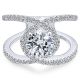 Gabriel 14 Karat Round Halo Engagement Ring ER12645R4W44JJ