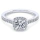 Gabriel 14 Karat Round Halo Engagement Ring ER12780W44JJ
