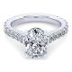 Gabriel 14 Karat Oval Diamond Engagement Ring ER13651O12W44JJ