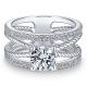 Gabriel 14 Karat Round Diamond Engagement Ring ER14050R4W44JJ