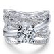 Gabriel 14 Karat Round Diamond Engagement Ring ER14097R6W44JJ