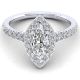 Gabriel 14 Karat Marquise Halo Engagement Ring ER14100W44JJ