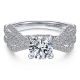 Gabriel 14 Karat Round Diamond Engagement Ring ER14418R4W44JJ