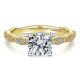 Gabriel 14k Yellow/White Round Diamond Engagement Ring ER14427R4M44JJ