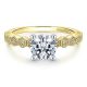Gabriel 14k Yellow/White Round Diamond Engagement Ring ER14429R4M44JJ
