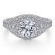 Gabriel 14 Karat Round Diamond Engagement Ring ER14485R4W44JJ