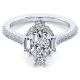 Gabriel 14 Karat Oval Halo Engagement Ring ER14508O4W44JJ
