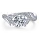 Gabriel 14 Karat Round Diamond Engagement Ring ER14510R4W44JJ