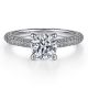 Gabriel 14 Karat Round Diamond Engagement Ring ER14720R4W44JJ