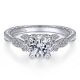 Gabriel 14 Karat Round Diamond Engagement Ring ER14768R3W44JJ