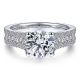 Gabriel 14 Karat Round Diamond Engagement Ring ER14890R6W44JJ