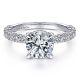 Gabriel 14 Karat Round Diamond Engagement Ring ER14893R8W44JJ