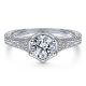 Gabriel 14 Karat Round Diamond Engagement Ring ER14961R3W44JJ
