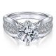 Gabriel 14 Karat Round Diamond Engagement Ring ER14966R8W44JJ