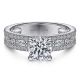 Gabriel 14 Karat Round Diamond Engagement Ring ER15175R4W44JJ